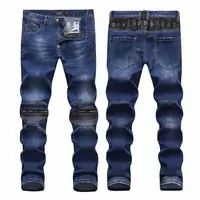 philipp plein slim-fit jeans new season knee zipper
